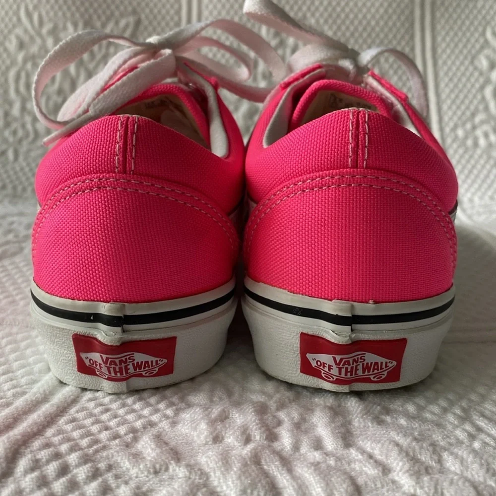 Vans Old Skool Neon Knockout Pink/True White Sneakers Skater Shoes Valentines - Picture 7 of 10
